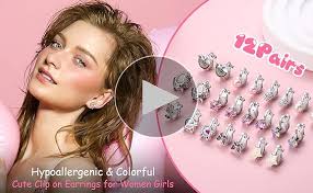 FIOROYAL 12 Pares Pendientes Clip Niña Sin Agujero Hipoalergenicos Acero  Inoxidable para Niñas Mujer Lindos Mariposa Flor Perla Oreja Clip Sin  Piercing Niña Pendientes : Amazon.es: Moda