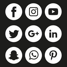 Black social media icons transparent background. Social Media Icons Set Social Icons Media Icons Social Png And Vector With Transparent Background For Free Download Social Icons Social Media Icons Media Icon