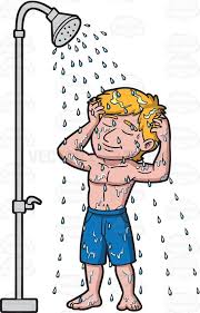 A Man Scrubbing His Head In The Shower Clip Art Clip Art Borders Logo Clipart