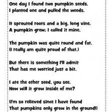 Funny Teachers Poems For Students Google Search Kindergarten Poems Pumpkin Poem Kids Poems