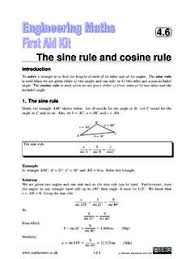 The sine rule, cosine rule, & area of a triangle formula. 4 6 The Sine Rule And Cosine Rule Mathematics Resources 4 6 The Sine Rule And Cosine Rule Mathematics Resources Pdf Pdf4pro