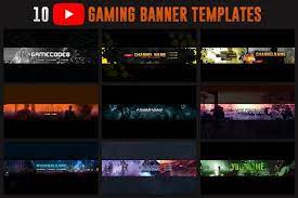 10 Gaming Youtube Banner Template Youtube Banner Template Banner Template Gaming Banner