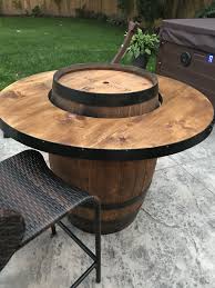Wine Barrel With Overlay Wine Barrel Decor Wine Barrel Furniture Wine Barrel Table