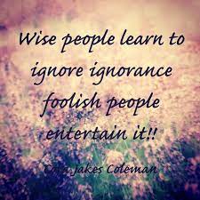 Cora Jakes Coleman On Instagram Ignore Ignorance Be Wise Not Foolish Cora Jakes Coleman Faithingit Wise People Being Ignored Quotes Inspirational Quotes