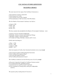 Welcome to past exam papers here you will find free past exam papers and free question papers for grade 10, 11 and 12 in pdf format. Cxc Past Papers For Social Studies With Multiple Choice Questions