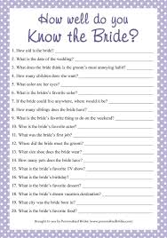 Free printable bride and groom trivia quiz. Free Printable Bridal Shower Games Personalized Brides