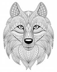 Wolf Malvorlagen Malbuch Fur Erwachsene