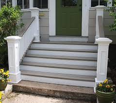Make sure to trace the outline of the bottom step with chalk or a thick pencil on the ground for when it's time to start laying the actual steps. Front Door Outside Entrance Stairs Design Novocom Top