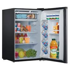 Whirlpool 4 3 Cu Ft Mini Refrigerator Single Door Only In Stainless Look Whr43s1e The Home Depot Stainless Steel Refrigerator Fridge Design Refrigerator
