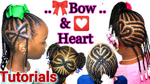 Even though most braided hairstyles for black women are protective and can be worn for a relatively long period of time, you still have to keep in mind that your natural hair has to breathe as well. Little Girl Braid Hairstyles Black Braided Bow And Heart Tutorial Youtube