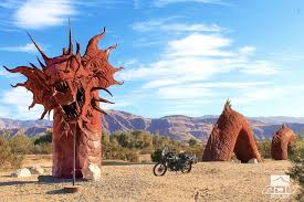 Desert scene i illustrated, i made these cactuses for fun and decided i wanted to put them into their natural environment. Finding Strange Art Sites On A Ride In The California Desert Adv Pulse