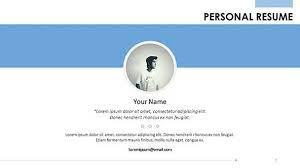 Cv personal profile example for student. Personal Resume Free Powerpoint Template