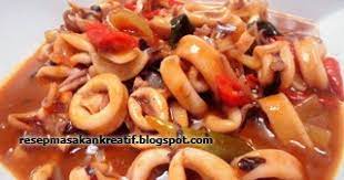Gurita•jeruk nipis•jahe geprek•daun salam•bawang bombay•bawang merah•bawang putih•cabe merah + rawit kepedasan. Resep Cumi Saus Padang Pedas Bumbu Praktis Aneka Resep Masakan Sederhana Kreatif