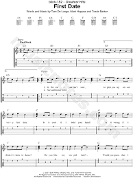 In the car, i just can't wait / to pick you up on our very first date / is it cool if i hold your hand? Blink 182 First Date Guitar Tab In C Major Download Print Sku Mn0083245