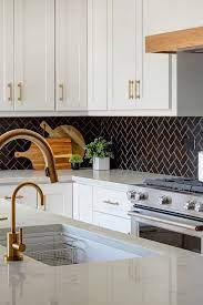 Yesterday i got everything caulked and painted, and this but then i wonder if it's too dark and heavy for the kitchen, with the dark the tile looks amazing! 31 Black Subway Backsplash Ideas The Power Of Black Color