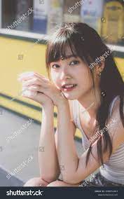 Portrait Japan Adult Beautiful Girl White Stock Photo 2088552463 