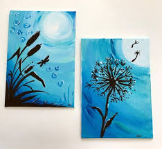 These Two Original Paintings Are Painted On 5 X 7 Canvas Boards And Come With Attached Fishing Line Hangers O Art Painting Canvas Art Painting Nature Paintings Then take duct tapes in different sizes and stick them on the board in a variety of shapes.