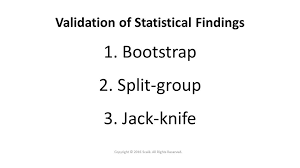 There Are Three Methods For Validation Of Statistical Findings Bootstrap Split Group And Jack Knife Statistical Splits Find