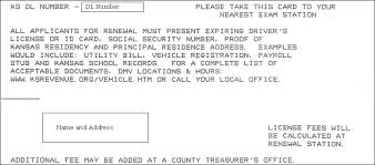 Kansas Department Of Revenue Division Of Vehicles Renewing Your Kansas Driver S License