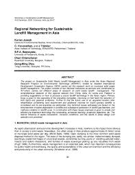 pdf regional networking for sustainable landfill management