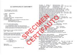 Certificat De Conformite Certifauto Ssangyong Certifauto Certificat De Conformite Europeen Auto Moto