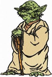 I don't know if you want me to ramble on about him. Star Wars Yoda Embroidery Design 2