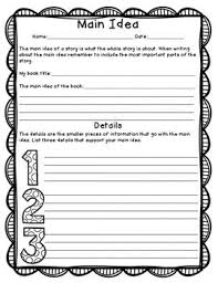 Free Main Idea Reading Response Reading Response Reading Response Sheets Third Grade Reading