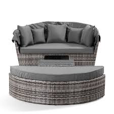 2020 has seen a huge. Club Rattan Hollywood Outdoor Day Bed In Small Grey Rattan