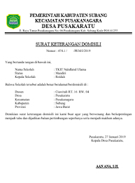 Contoh Surat Domisili Lembaga Dari Kepala Desa Setempat Id Lif Co Id