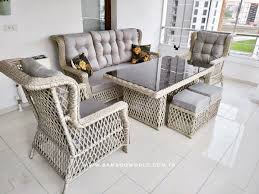 rattan masali oturma grubu mobilya daire balkon bahcesi balkon mobilyalari