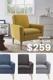 Modern Accent Fabric Single Sofa Comfy Upholstered Arm Chair Living Room Furnitur Arm Chairs Living Room Decorating Small Spaces Living Room Living Room Chairs