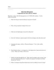 Check spelling or type a new query. Harrison Reading Comp Name Harrison Bergeron Comprehension And Literary Analysis Directions Answer The Following Questions In A Complete Sentence Use Course Hero