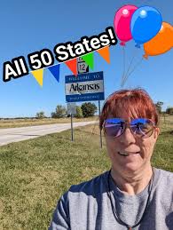 Visiting all 50 states in 60 days, recent stops in Arkansas and Texas