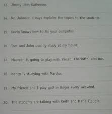 Check spelling or type a new query. Rewrite With The Correct Subject Pronouns And Object Pronouns Brainly Co Id