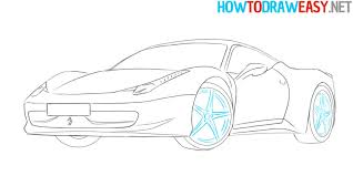 Ferrari 458 coloring page from ferrari category. How To Draw A Ferrari 458 Italia How To Draw Easy