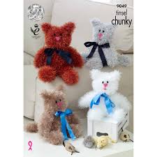 Choose the best quality of amazing tinsel yarn for your construction projects or textile properties at varied prices. King Cole Tinsel Chunky Cat Plush Knitting Pattern 9049 At John Lewis Partners