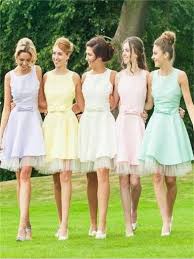 Short Bridesmaid Dress Scoop Bridesmaid Dress Colorful Bridesmaid Dress Cute Brid In 2020 Rainbow Bridesmaid Dresses Pastel Bridesmaid Dresses Short Bridesmaid Dresses