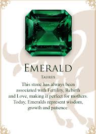 The Emerald Gem Stone Is For The Sun Sign Taurus Crystals And Gemstones Birthday Stone Earth Gift