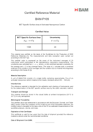 More than 90 different reference materials are distributed by the agency. Https Www Webshop Bam De Show Blob Data Php Filename Pdf 2fcertificates 2fbam P109e Pdf