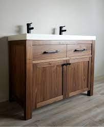 This item can be customized to fit any bathroom with regards to wood choice and dimension. Walnut Double Vanity Custom Bathroom Vanity Custom Bathroom Bathroom Vanity