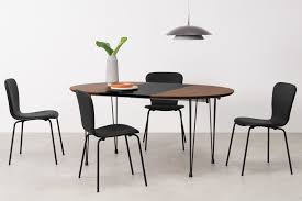 Breathe new life into your dining room with a spacious, beautifully crafted set of dining table and 8 chairs from our extensive collection. Ryland Extending Dining Table And 4 Chairs Set Walnut And Black Made Com