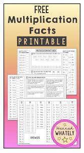 Free 2 Page No Prep Worksheet For Practicing Multiplication Facts Practice All Multiplication Tables Through A Va Math Fact Practice Basic Math Teaching Math