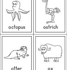 · obelisk · oboe · observatory · obtuse angle · ocean Letter O Words And Pictures Printable Cards Octopus Ostrich Otter Ox