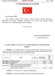 Resmi gazete'de yayımlanan 4298 sayılı cumhurbaşkanı kararındaki, bazı mallara özel tüketim vergisi oranlarının yeniden belirlenmesi hakkındaki ekli kararın yürürlüğe. Puro Ve Sigarillolarda Otv Duzenlemesi