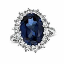 Lab Created Ceylon And White Sapphire Frame Ring In Sterling Silver Size 7 Zales Sterling Silver Engagement Rings Frame Ring White Sapphire