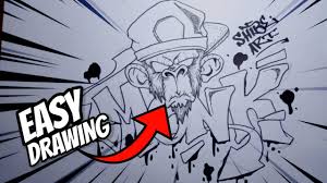See more ideas about character design, cartoon, graffiti. Easy Drawing Monkey How To Draw Graffiti Cartoon Characters Youtube