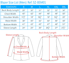Size Chart Mens Blazer Www Bedowntowndaytona Com