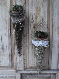 Chicken Wire Cone Planters Sconces Maschendraht Kunst Garten Deko Maschendrahthandwerk