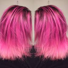 Pink Hair Melt With Dark Root By Yours Truly Bright Pink Hair Dark Pink Hair Pink Hair