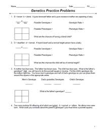 Genetics practice problems by jrt004 7569 views. Genetics Monohybrid Punnett Square Practice Packet 24 Problems